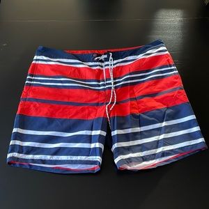 Men’s Express Bathing Suit, Red/White/Blue, XL.